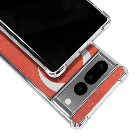 Turkish Flag Distressed Google Pixel 7 Pro Clear Case